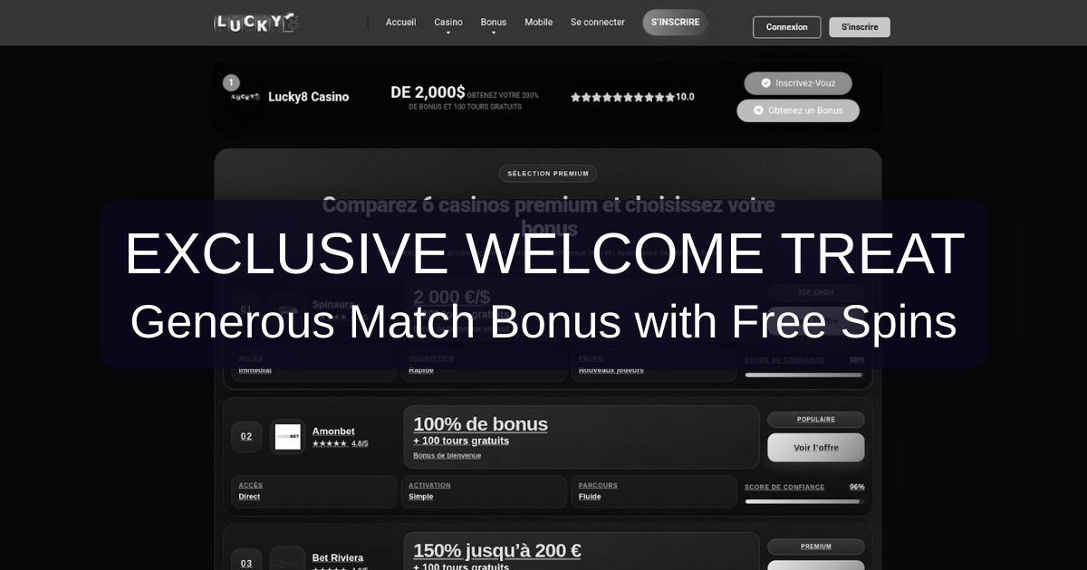 Lucky8 Casino welcome bonus
